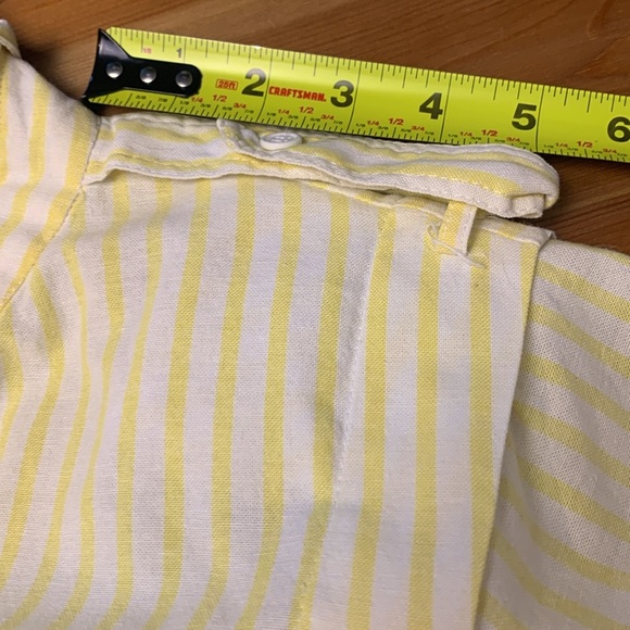 McNally Vintage Summer Fit & Flare Dress, White w Yellow Stripes - Picture 7 of 14